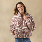 Printed Heidi Sherpa Pullover. Petite