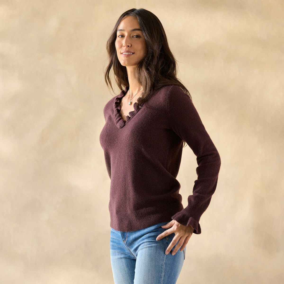 Gisella Cashmere Sweater. Petite