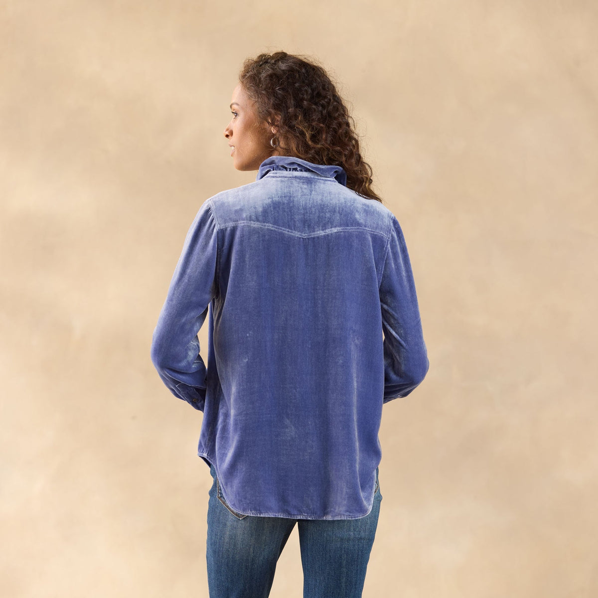 Gretel Velvet Shirt. Petite
