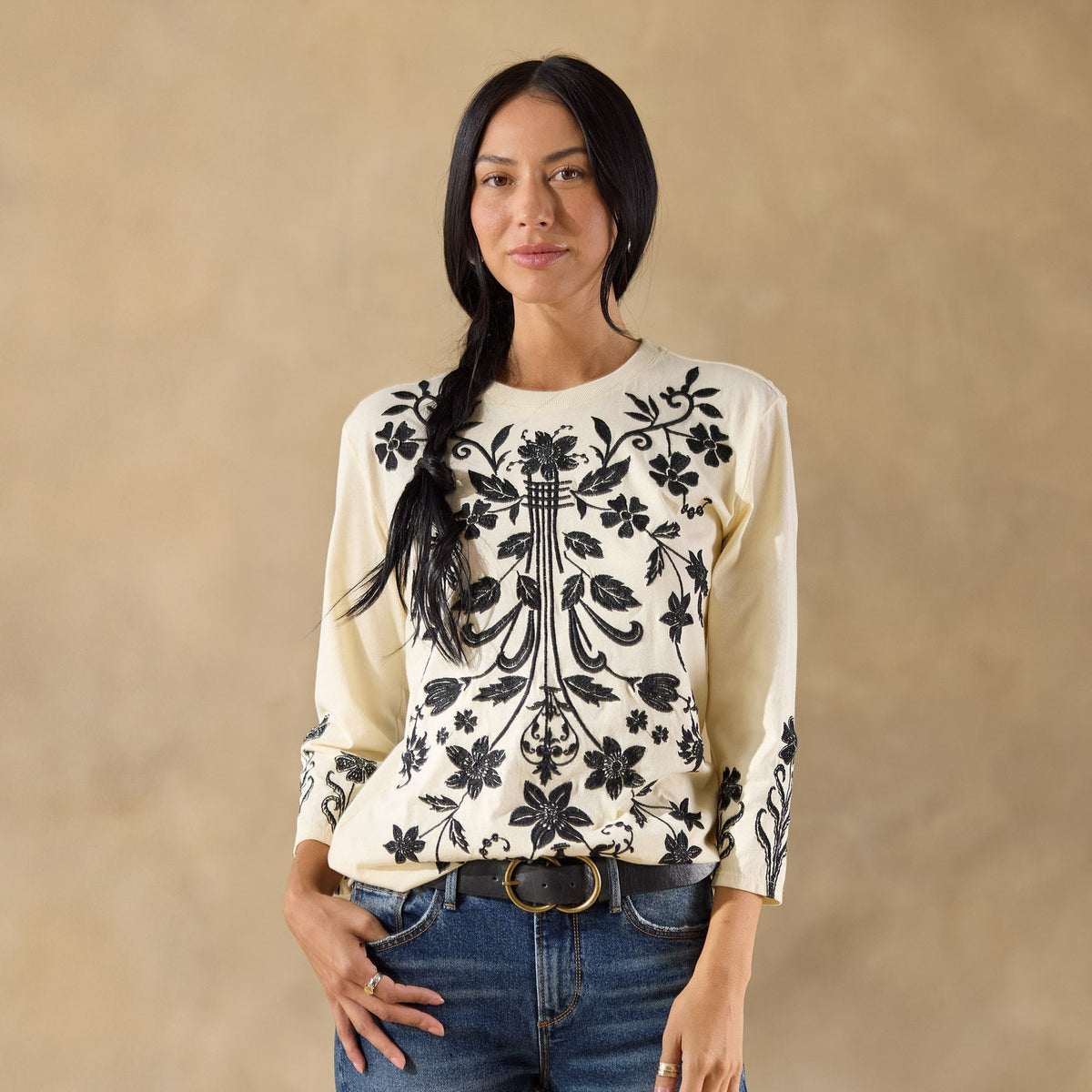 Talithia 3/4 Crewneck Tee