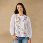Sophia Mixed-Media Top. Petite