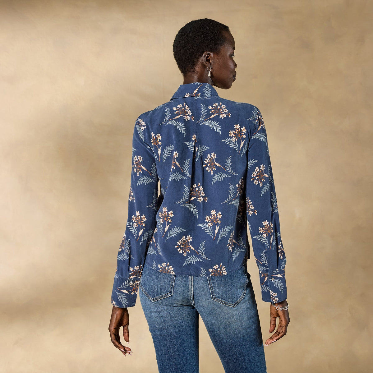 Ryleigh Mixed-Print Shirt. Petite