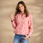 Ryleigh Mixed-Print Shirt. Petite