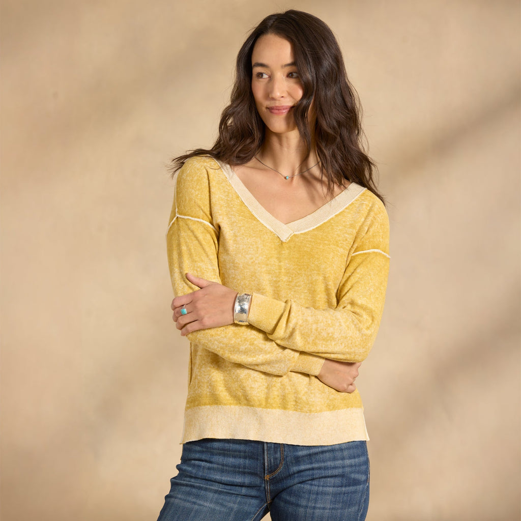 Samantha V-Neck Sweater. Petite