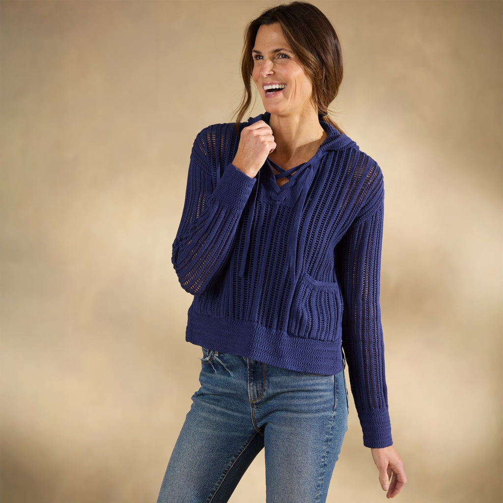 Harbor Call Sweater Hoodie. Petite