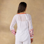 Leda Embroidered Top. Petite
