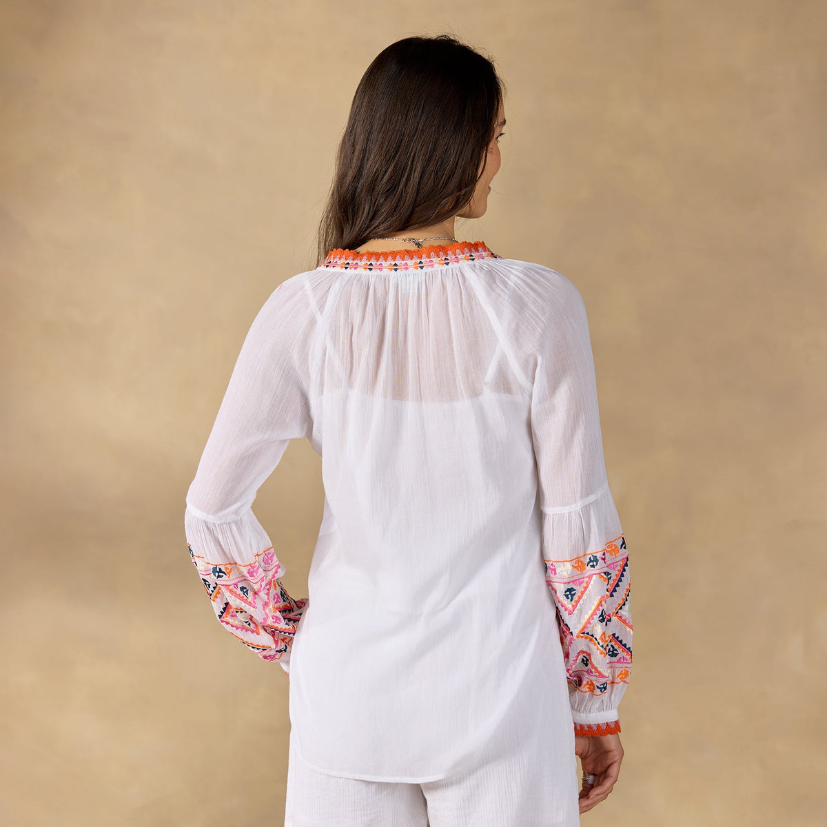 Leda Embroidered Top. Petite
