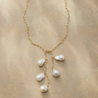 Baroque Pearl Tassel Lariat