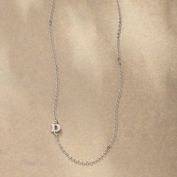 Silver Initial Spark Necklace