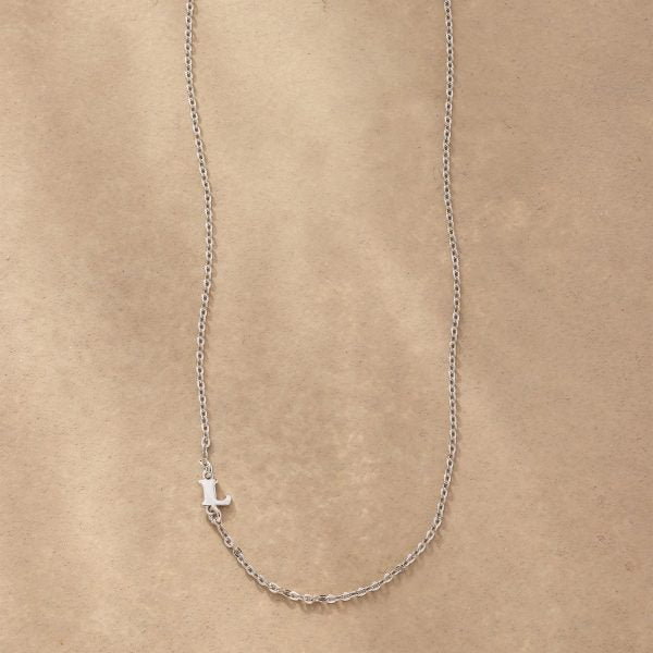 Silver Initial Spark Necklace