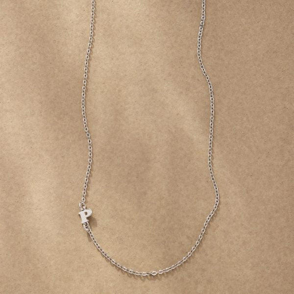 Silver Initial Spark Necklace