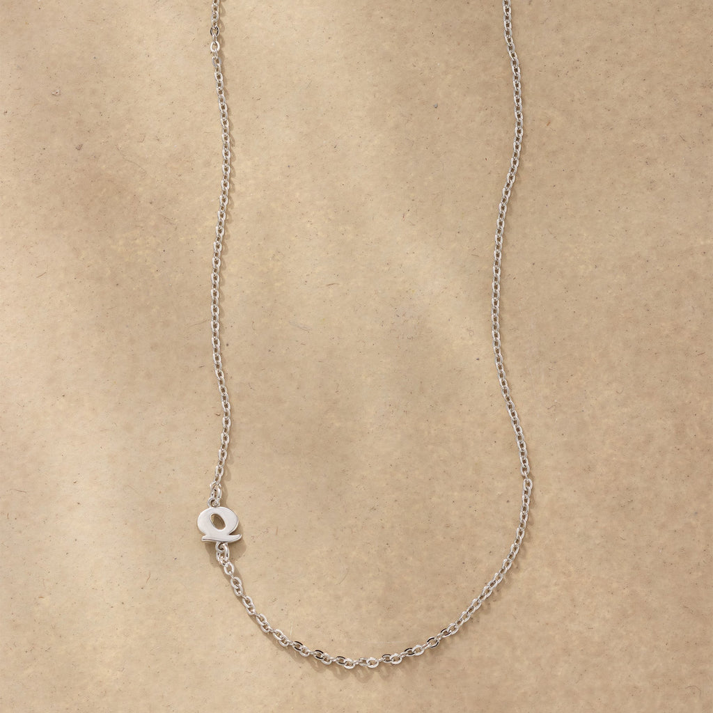 Silver Initial Spark Necklace