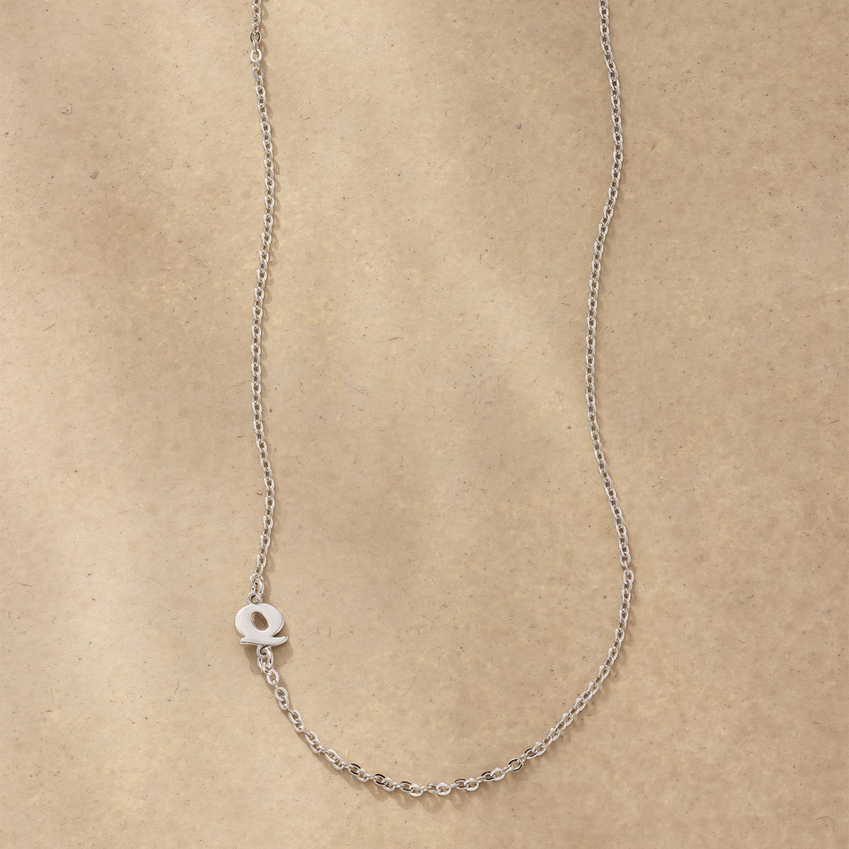 Silver Initial Spark Necklace