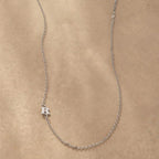 Silver Initial Spark Necklace