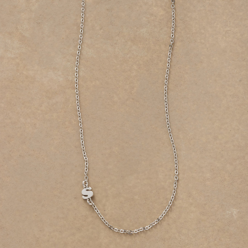Silver Initial Spark Necklace