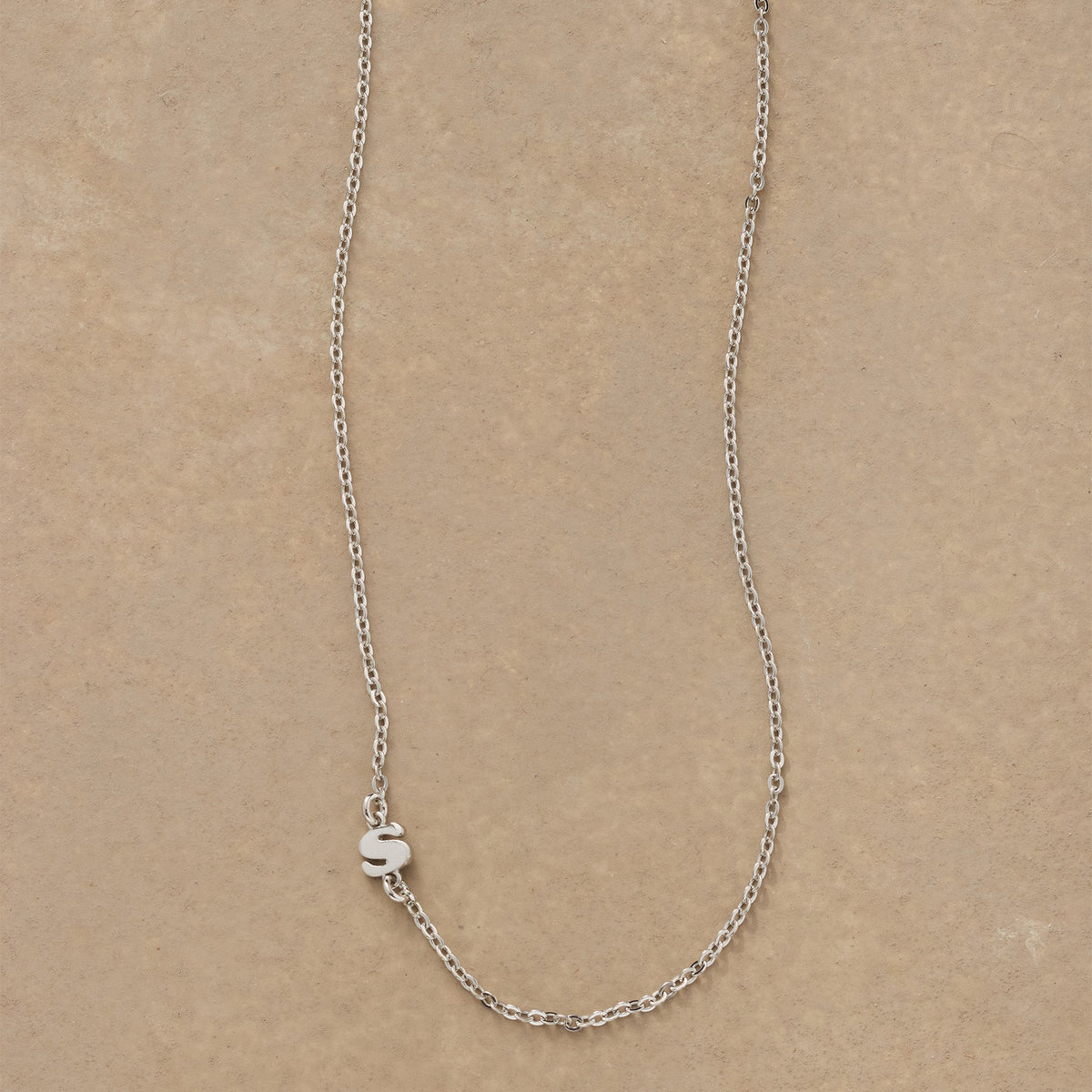 Silver Initial Spark Necklace