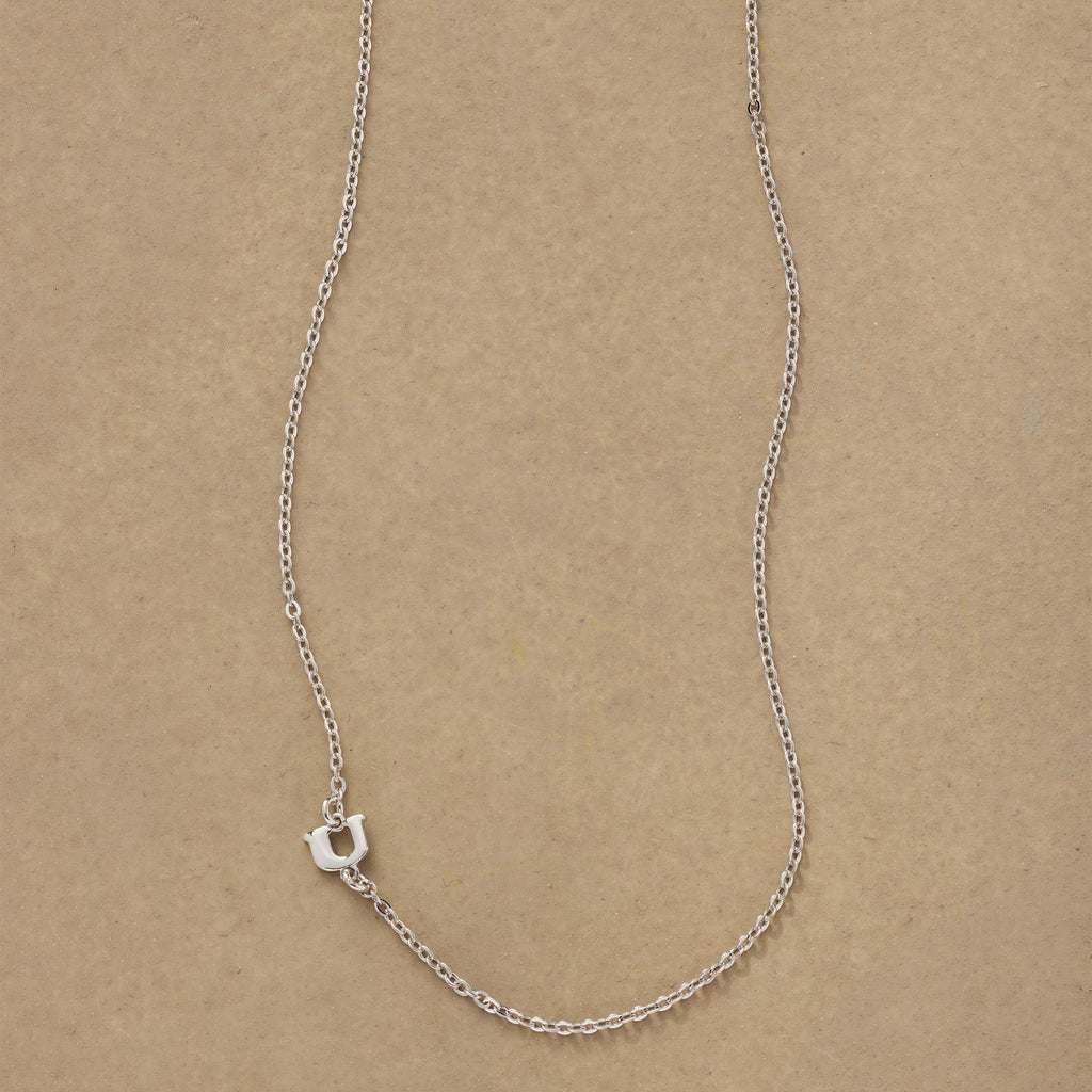 Silver Initial Spark Necklace