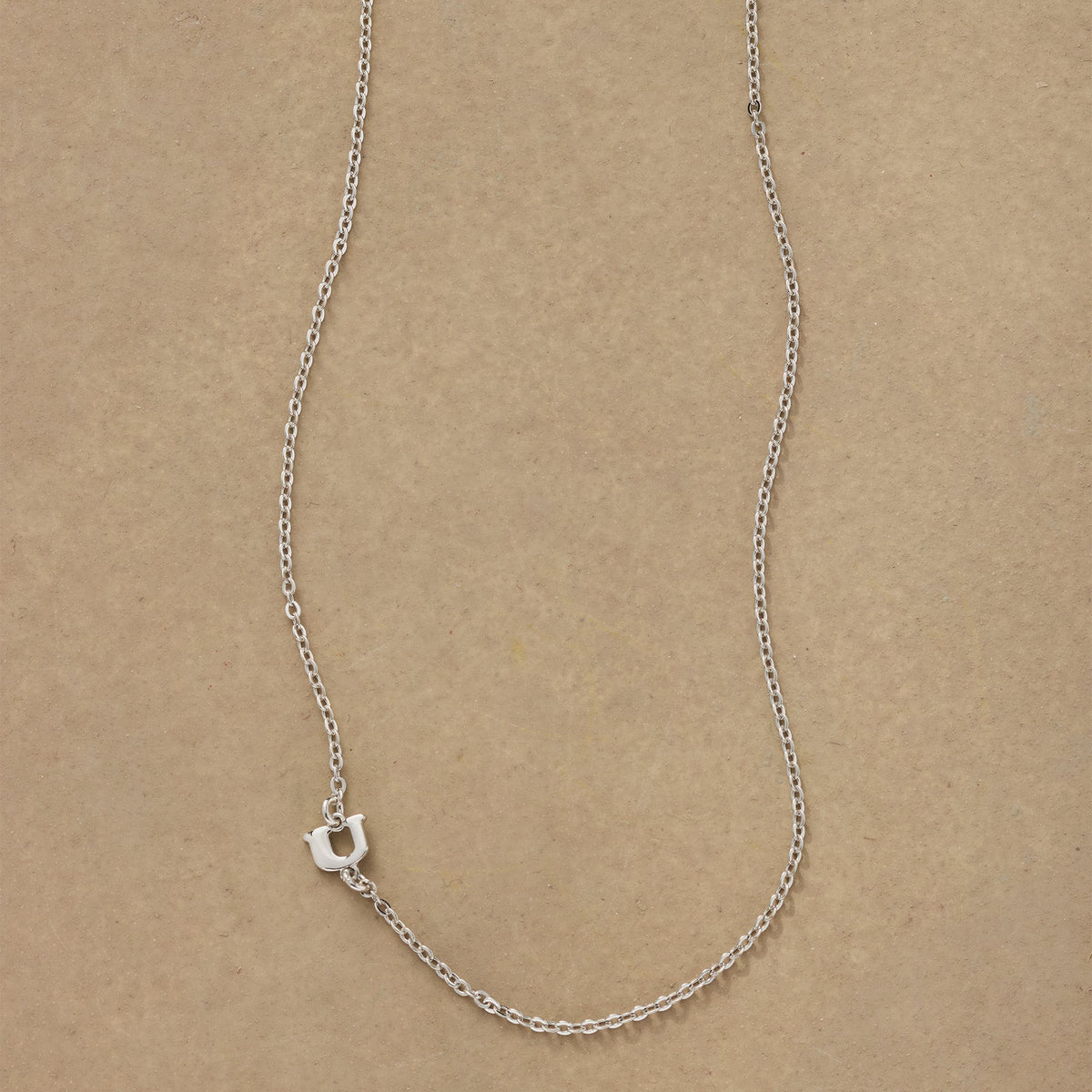 Silver Initial Spark Necklace