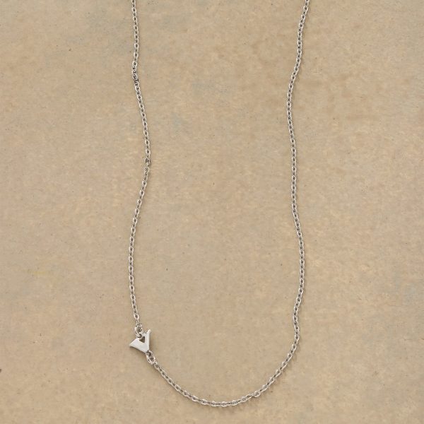Silver Initial Spark Necklace
