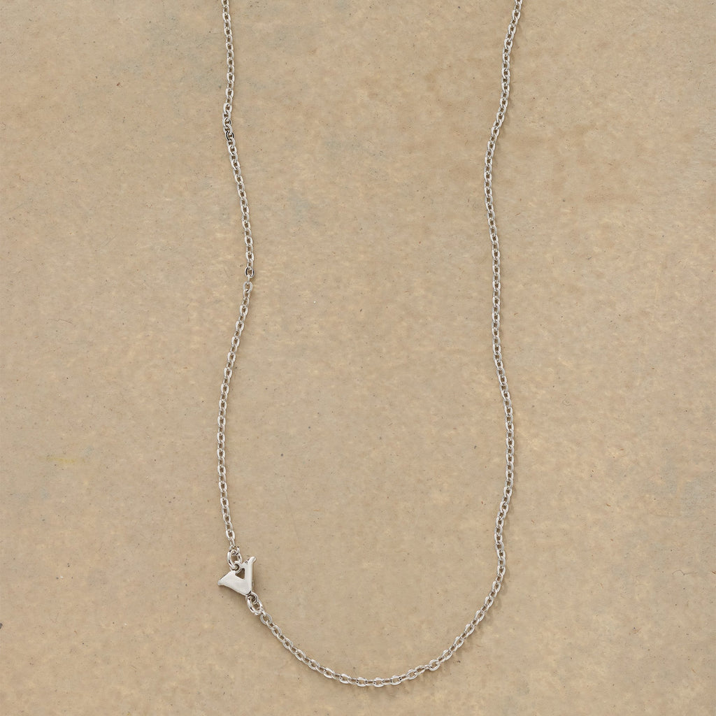 Silver Initial Spark Necklace