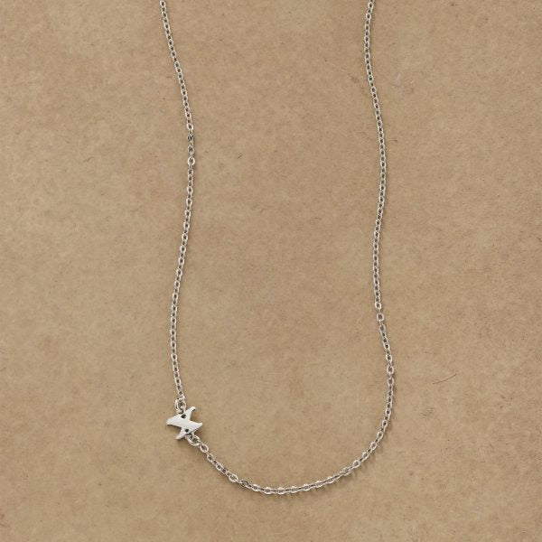Silver Initial Spark Necklace