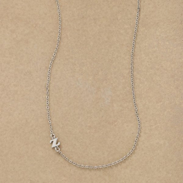 Silver Initial Spark Necklace