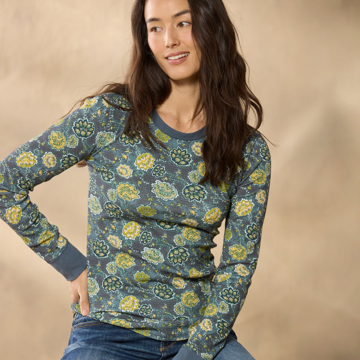 Sausalito 3/4 Sleeve Thermal. Petite