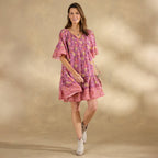Aisha Printed Dress. Petite