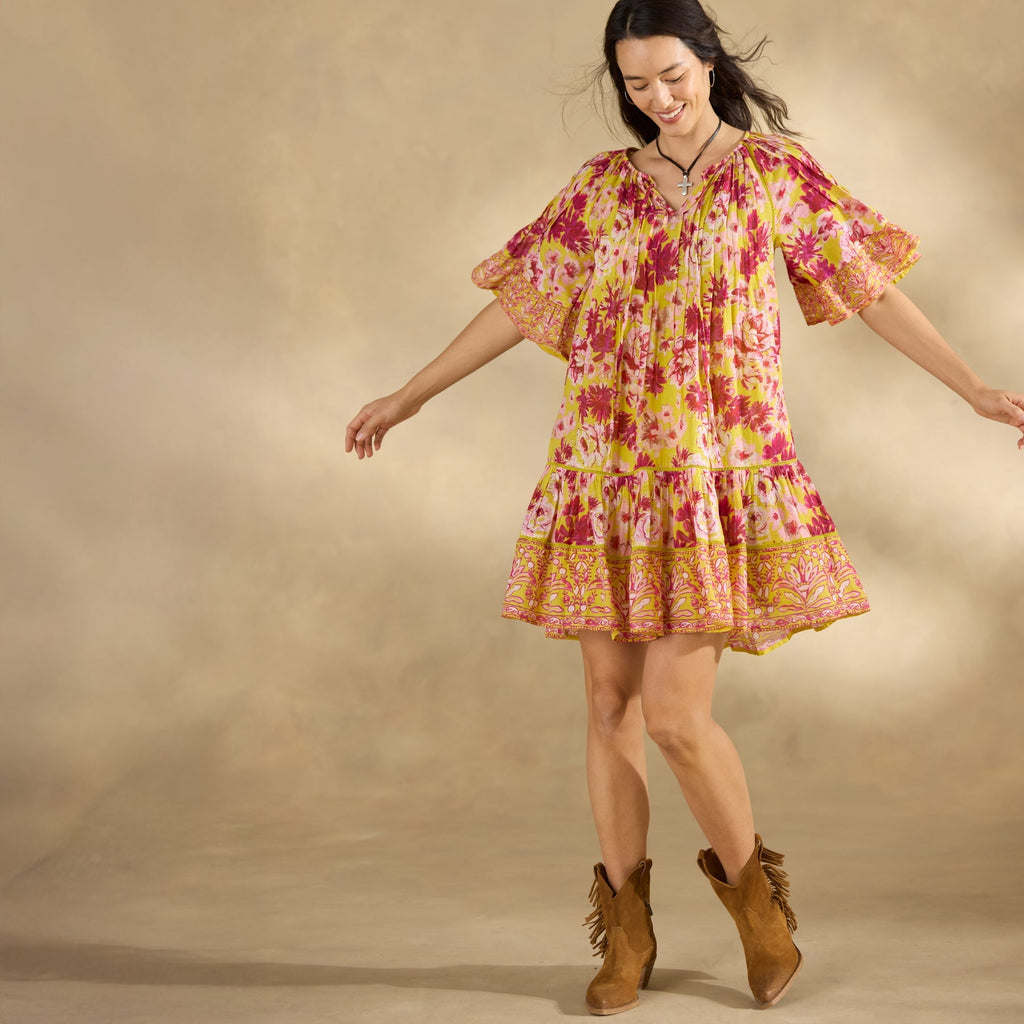 Aisha Printed Dress. Petite