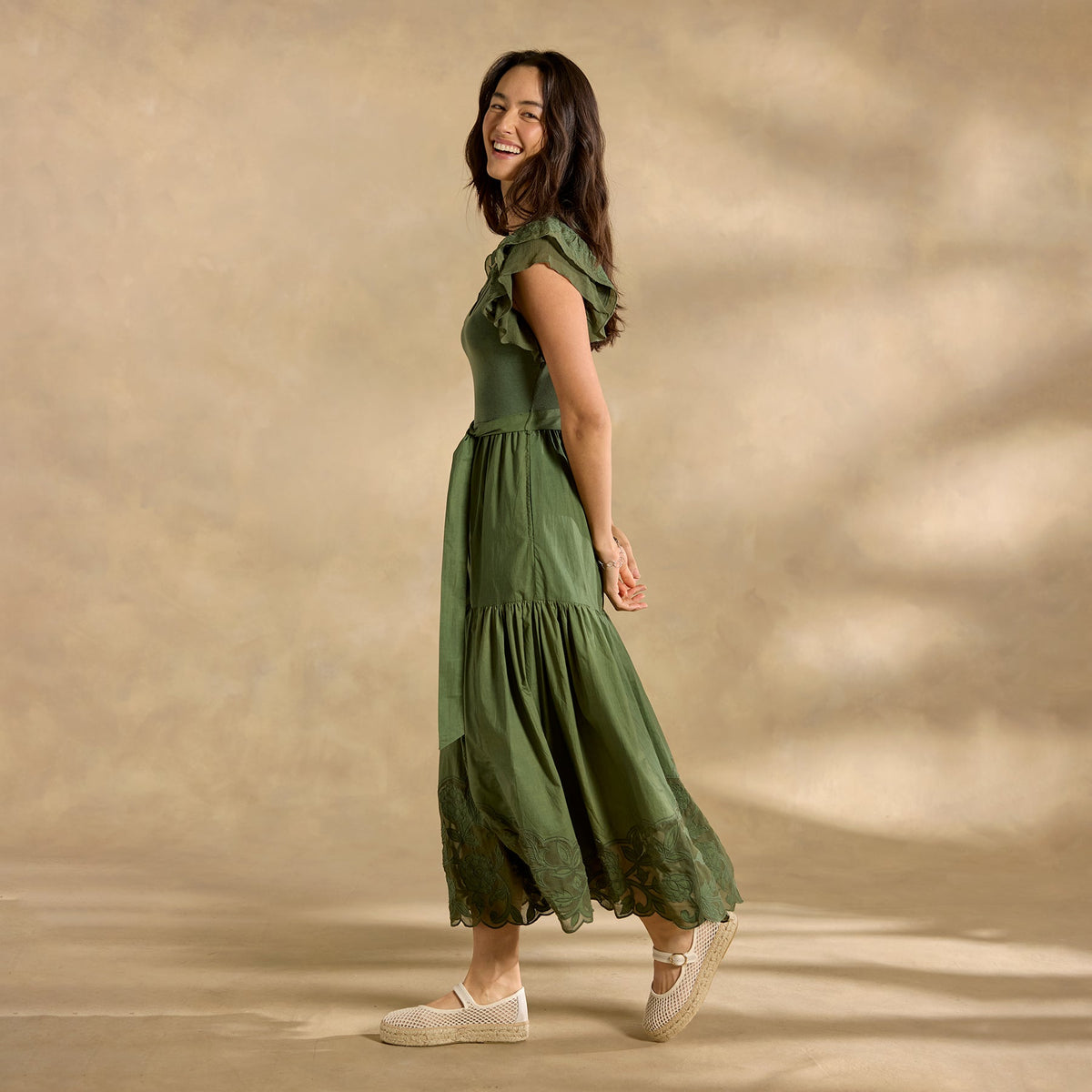 Madera Mixed-Media Dress. Petite