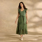 Madera Mixed-Media Dress. Petite