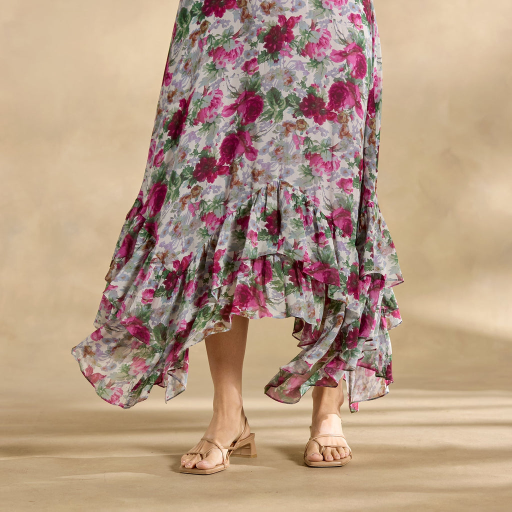 Champs de Fleur Printed Dress. Petite