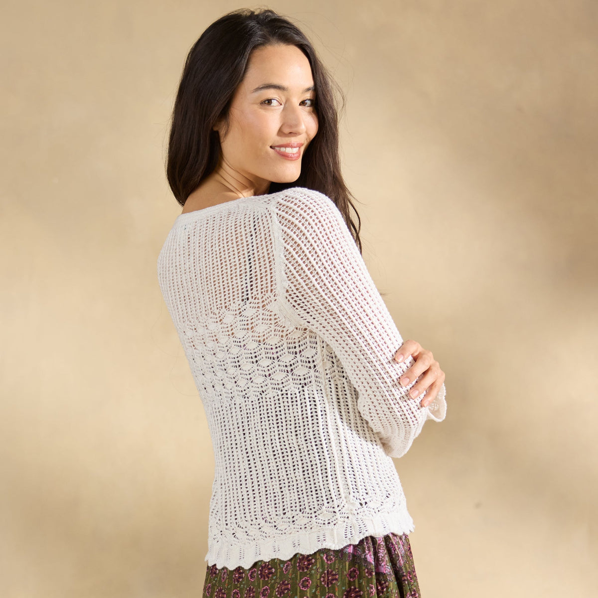 Cassatt Pointelle Cardigan. Petite