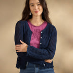 Cassatt Pointelle Cardigan. Petite