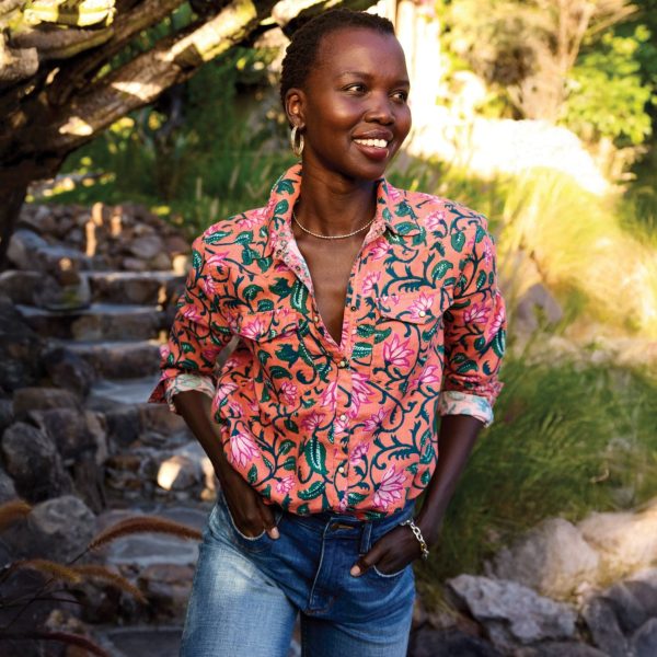 Willow Linen Floral Shirt. Petite