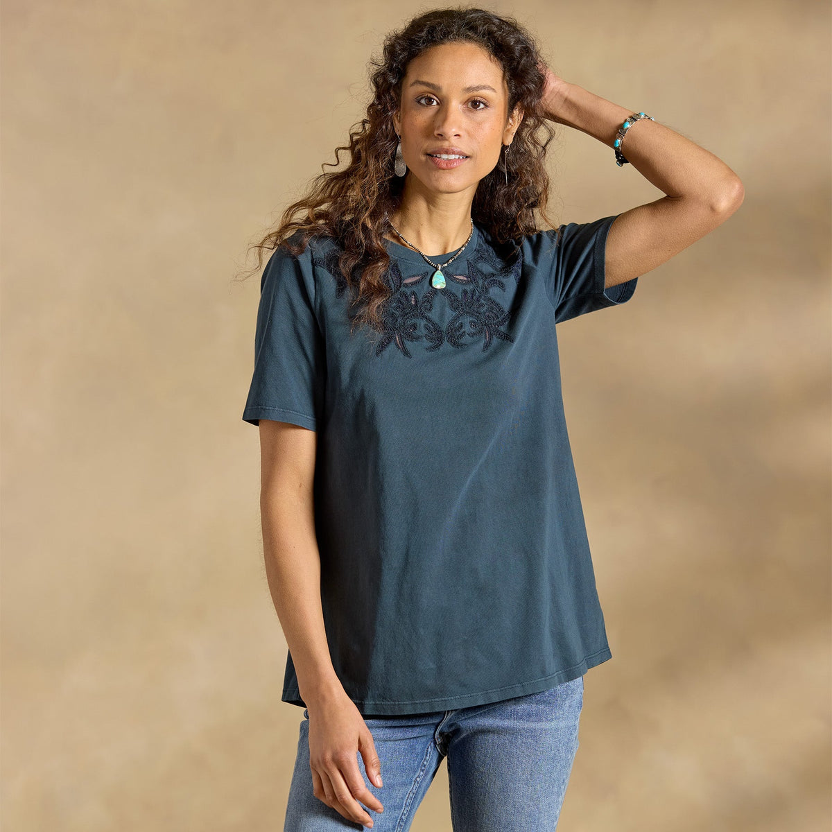 Toluca Lace Tee. Petite