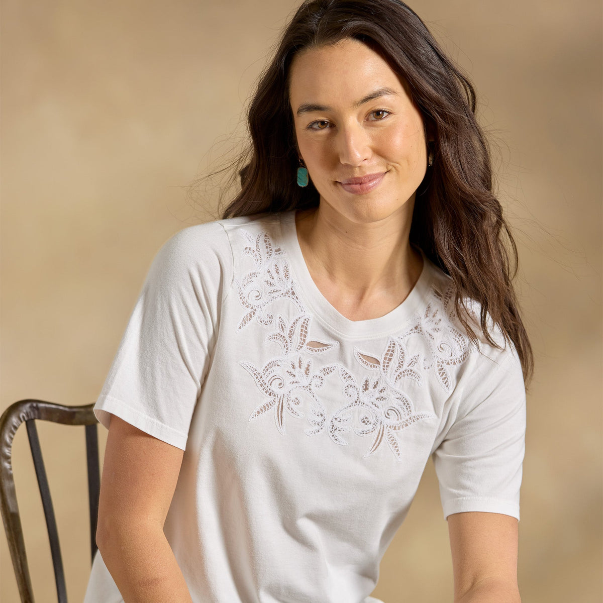 Toluca Lace Tee. Petite