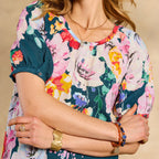 Graceful Verenia Linen Top. Petite
