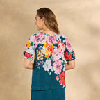 Graceful Verenia Linen Top. Petite