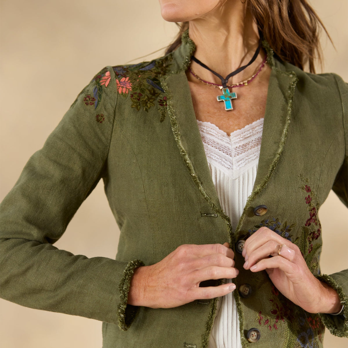 Tonala Floral Blazer. Petite