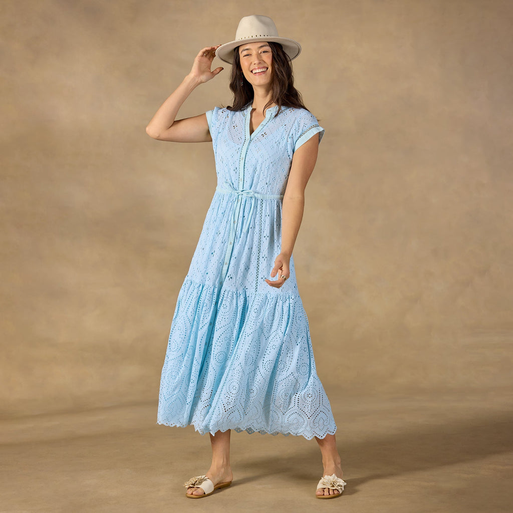 Astoria Eyelet Dress. Petite