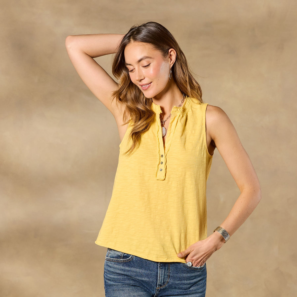 Brooks Henley Tank