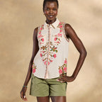 Willow Linen Floral Sleeveless Top
