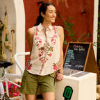 Willow Linen Floral Sleeveless Top
