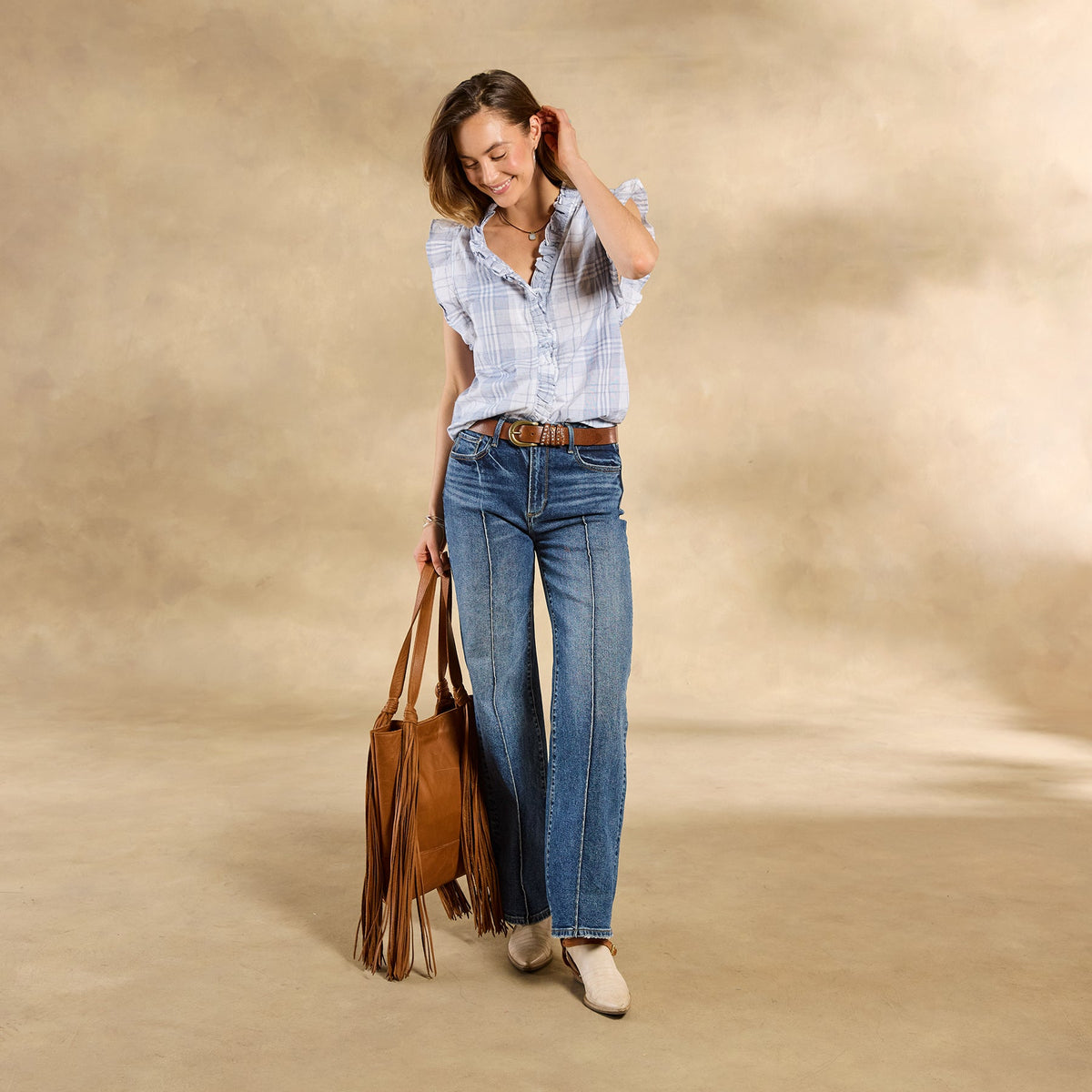 Milla Plaid Top