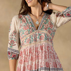 Peacock Flare Midi Dress