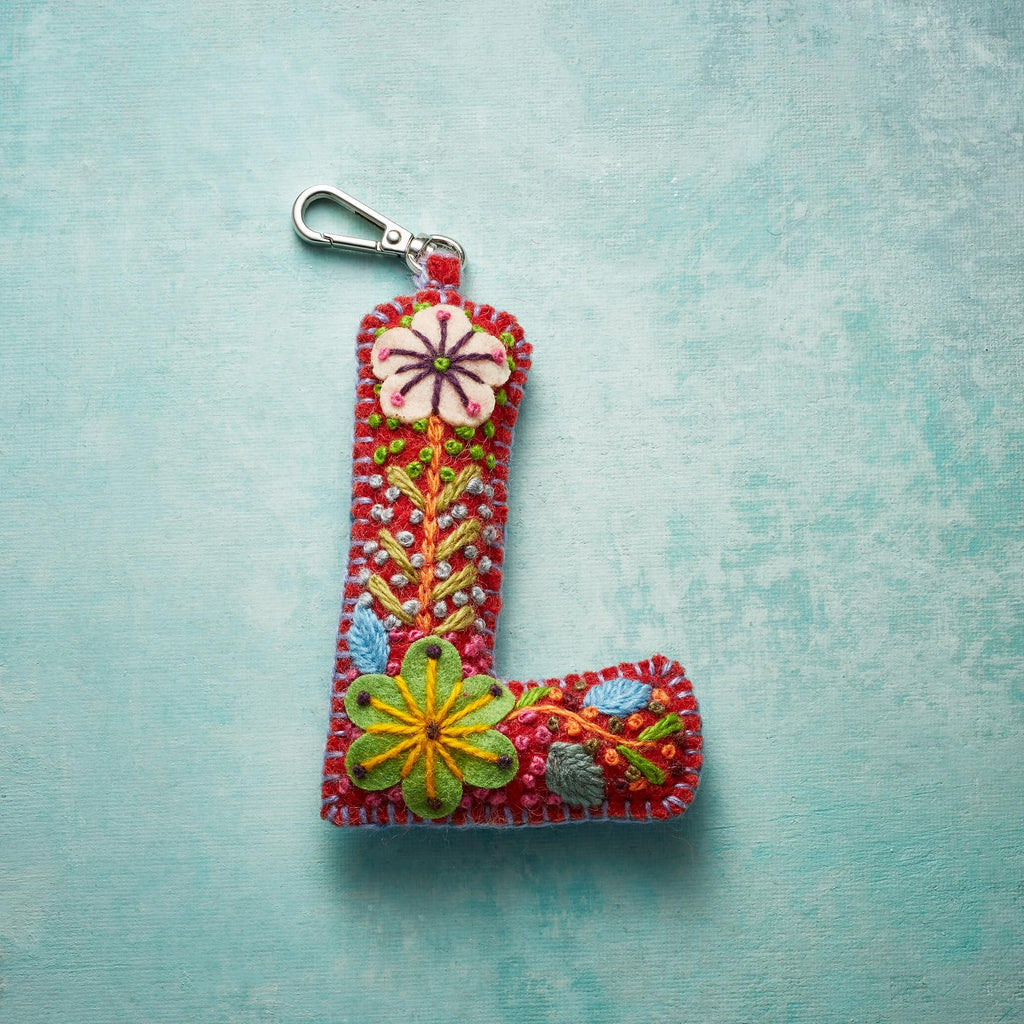 Fleur De Felt Initial Clip