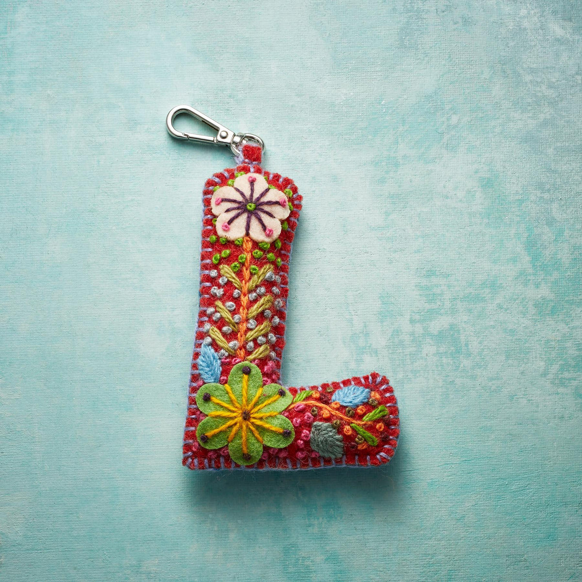 Fleur De Felt Initial Clip