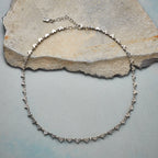 Sterling Chain Of Hearts Necklace