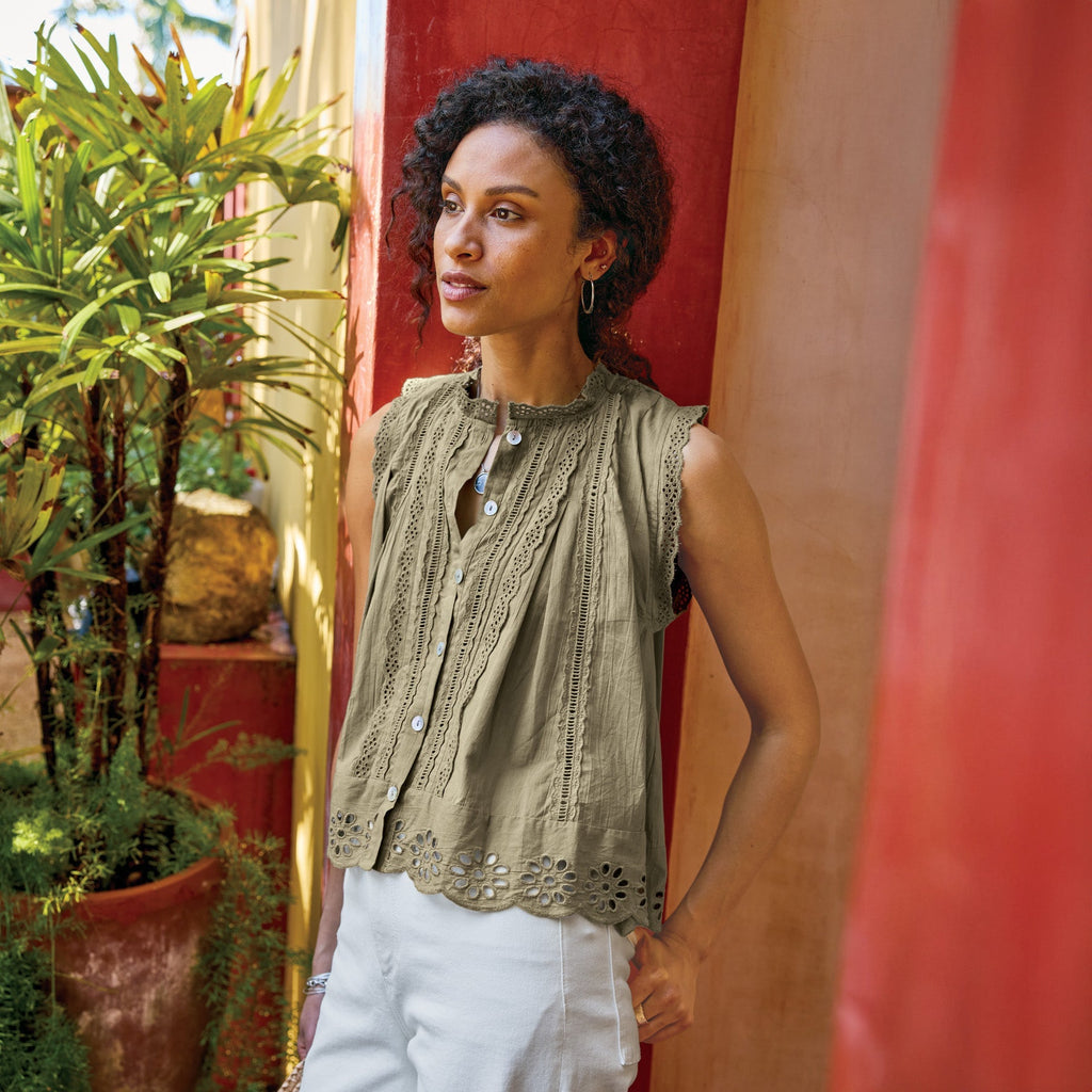 Malia Eyelet Top